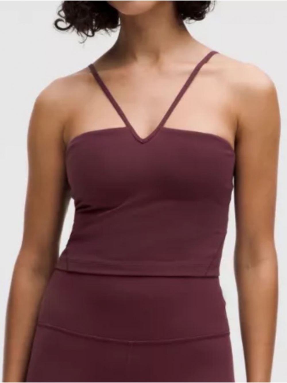 Lululemon Maroon Deep V Neck Tank Top Size 0